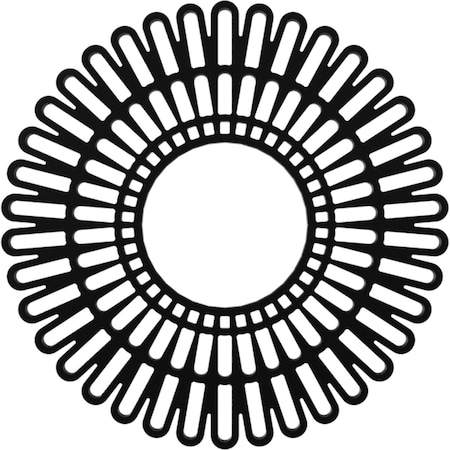 Ekena Millwork Cornelius Architectural Grade PVC Pierced Ceiling Medallion, Black, 28"OD x 10 3/8"ID x 3/4"P CMPP28CRSBL